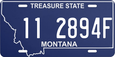 MT license plate 112894F