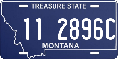 MT license plate 112896C