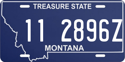 MT license plate 112896Z