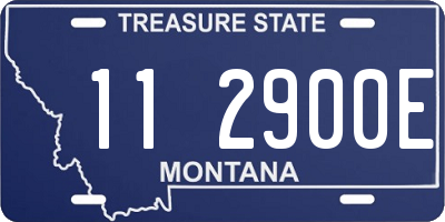 MT license plate 112900E