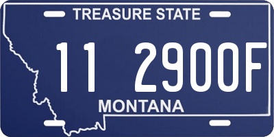 MT license plate 112900F