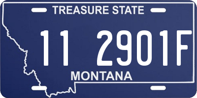 MT license plate 112901F