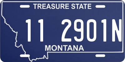 MT license plate 112901N