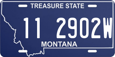 MT license plate 112902W