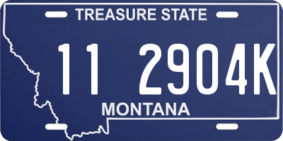 MT license plate 112904K