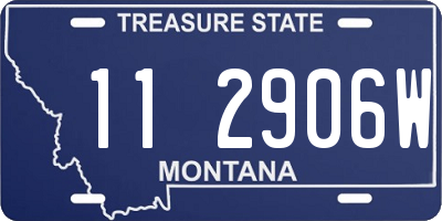 MT license plate 112906W