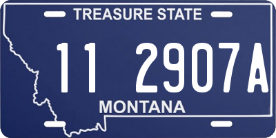 MT license plate 112907A
