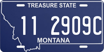 MT license plate 112909C