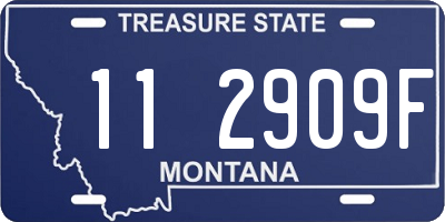 MT license plate 112909F