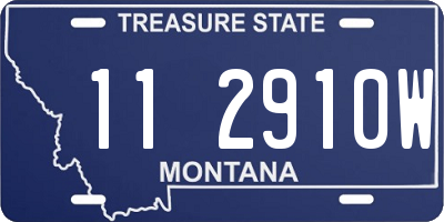 MT license plate 112910W