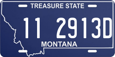 MT license plate 112913D