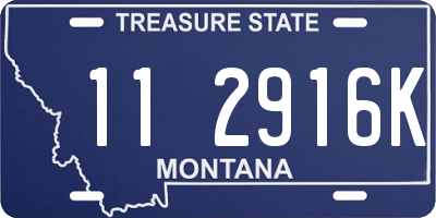 MT license plate 112916K