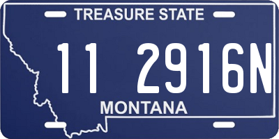 MT license plate 112916N