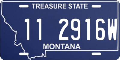 MT license plate 112916W