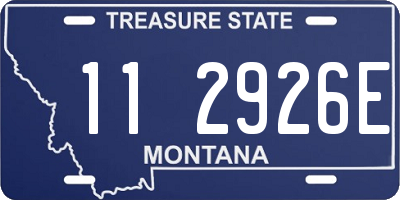 MT license plate 112926E