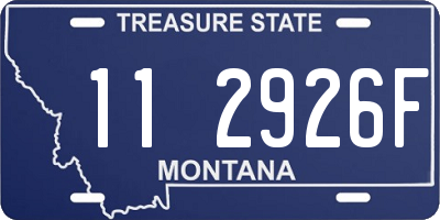 MT license plate 112926F