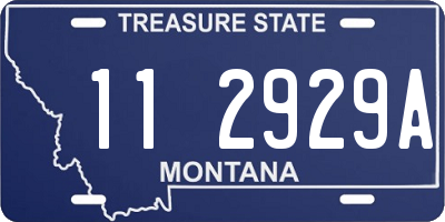 MT license plate 112929A