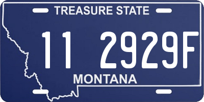 MT license plate 112929F