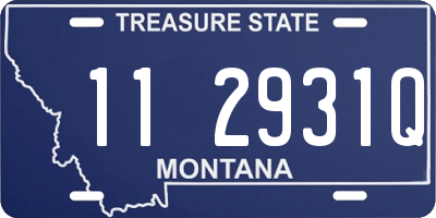 MT license plate 112931Q