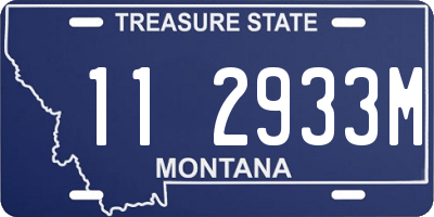 MT license plate 112933M