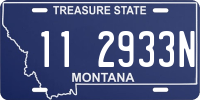 MT license plate 112933N