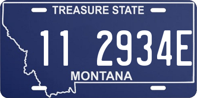 MT license plate 112934E