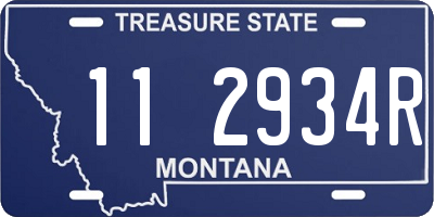 MT license plate 112934R