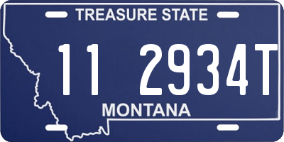 MT license plate 112934T