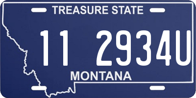 MT license plate 112934U