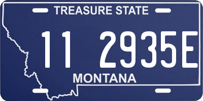 MT license plate 112935E