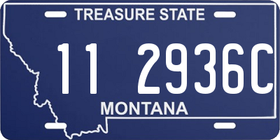 MT license plate 112936C