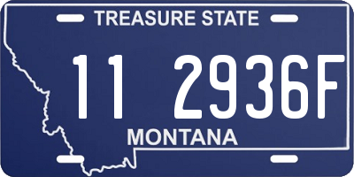 MT license plate 112936F