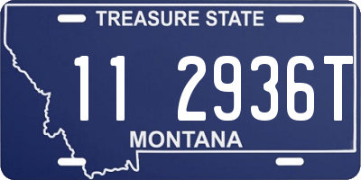 MT license plate 112936T