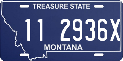 MT license plate 112936X