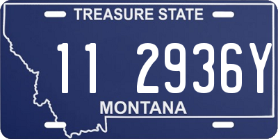 MT license plate 112936Y