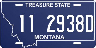 MT license plate 112938D