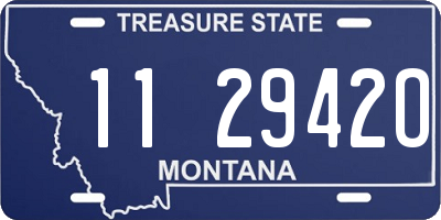 MT license plate 112942O