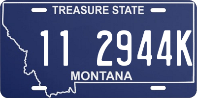 MT license plate 112944K