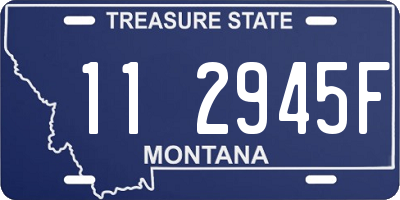 MT license plate 112945F