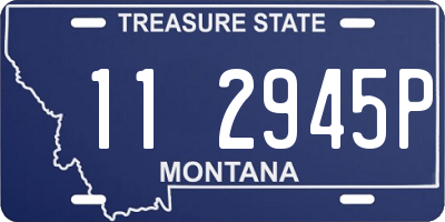 MT license plate 112945P