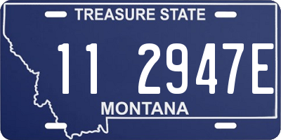 MT license plate 112947E