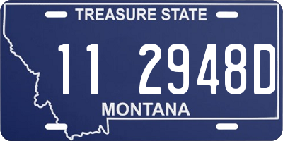 MT license plate 112948D