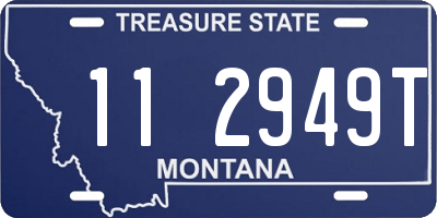 MT license plate 112949T