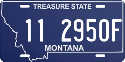 MT license plate 112950F