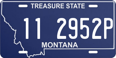 MT license plate 112952P