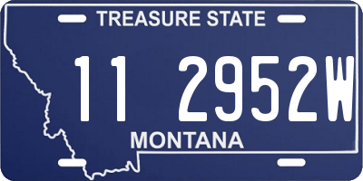 MT license plate 112952W