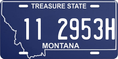 MT license plate 112953H