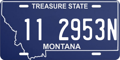 MT license plate 112953N