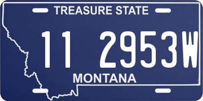 MT license plate 112953W