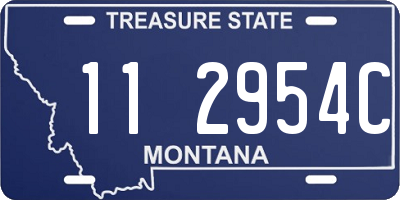 MT license plate 112954C